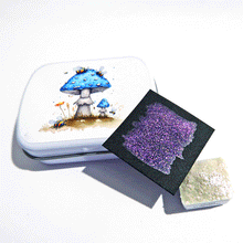 Load image into Gallery viewer, Blush Pink Iridescent Fragments - Glitter Paints - Handmade Watercolor Paints (glittery)