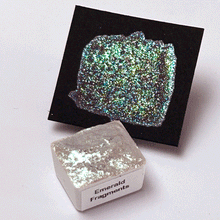 Load image into Gallery viewer, Emerald Iridescent Fragments - Glitter Paints - Handmade Watercolor Paints (glittery)