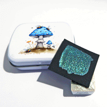 Load image into Gallery viewer, Emerald Iridescent Fragments - Glitter Paints - Handmade Watercolor Paints (glittery)