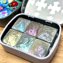 Load image into Gallery viewer, The Fragments Set - 6 Iridescent Glitter Fragments (glittery)