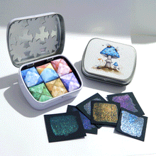 Load image into Gallery viewer, The Fragments Set - 6 Iridescent Glitter Fragments (glittery)