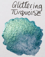 Load image into Gallery viewer, Glittering Turquoise - Handmade Watercolor Paints (glitter)