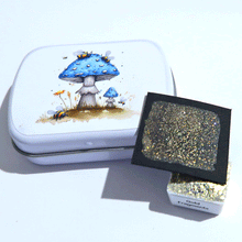 Load image into Gallery viewer, Gold Iridescent Fragments - Glitter Paints - Handmade Watercolor Paints (glittery)