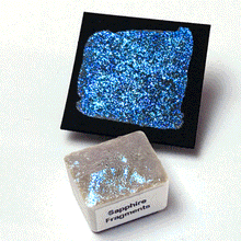 Load image into Gallery viewer, Sapphire Iridescent Fragments - Glitter Paints - Handmade Watercolor Paints (glittery)