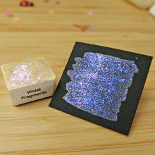 Load image into Gallery viewer, Iridescent Violet Fragments - Glitter Paints - Handmade Watercolor Paints (glittery)