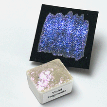 Load image into Gallery viewer, Iridescent Violet Fragments - Glitter Paints - Handmade Watercolor Paints (glittery)