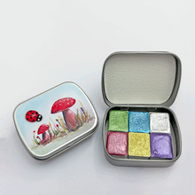 Load image into Gallery viewer, Metallic Pastel Set - Handmade Watercolor Paints