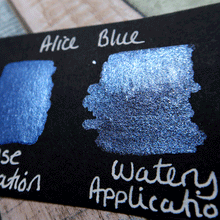 Load image into Gallery viewer, Alice Blue FULL PAN - Handmade Watercolor Paints (sparkly metallic)