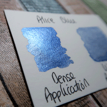 Load image into Gallery viewer, Alice Blue FULL PAN - Handmade Watercolor Paints (sparkly metallic)