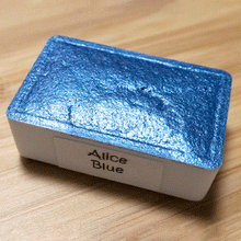 Load image into Gallery viewer, Alice Blue FULL PAN - Handmade Watercolor Paints (sparkly metallic)