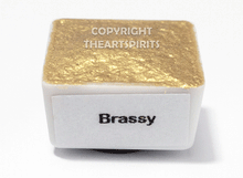 Load image into Gallery viewer, Brassy - Light Metallic Gold Handmade Watercolor Paints