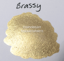 Load image into Gallery viewer, Brassy FULL PAN - Handmade Watercolor Paints (metallic gold)