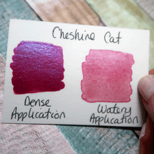 Load image into Gallery viewer, Cheshire Cat FULL PAN - Handmade Watercolor Paints (sparkly metallic)