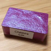 Load image into Gallery viewer, Cheshire Cat FULL PAN - Handmade Watercolor Paints (sparkly metallic)