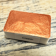 Load image into Gallery viewer, Copper FULL PAN - Handmade Watercolor Paints (metallic)