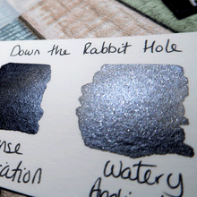Load image into Gallery viewer, Down the Rabbit Hole FULL PAN - Handmade Watercolor Paints (sparkly metallic)