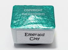 Load image into Gallery viewer, Emerald City - Handmade Watercolor Paints (sparkly metallic)