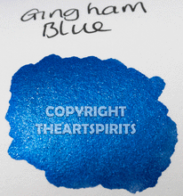 Load image into Gallery viewer, Gingham Blue - Handmade Watercolor Paints (sparkly metallic)