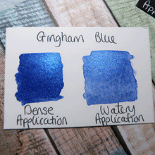 Load image into Gallery viewer, Gingham Blue - Handmade Watercolor Paints (sparkly metallic)