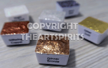 Load image into Gallery viewer, Glitter Bronze - Handmade Watercolor Paints (glitter)
