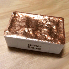 Load image into Gallery viewer, Glitter Bronze FULL PAN - Handmade Watercolor Paints (glitter)