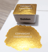 Load image into Gallery viewer, Golden - Handmade Watercolor Paints (metallic)