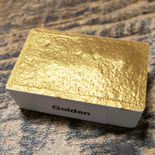 Load image into Gallery viewer, Golden FULL PAN - Handmade Watercolor Paints (metallic)