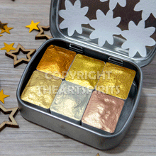 Load image into Gallery viewer, More Golds Set - Handmade Watercolor Paints
