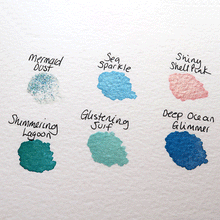 Load image into Gallery viewer, Shiny Shell Pink - Handmade Watercolor Paints (sparkly metallic)