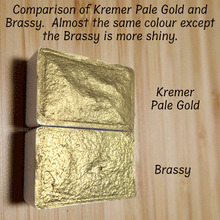 Load image into Gallery viewer, Brassy FULL PAN - Handmade Watercolor Paints (metallic gold)