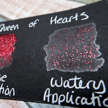 Load image into Gallery viewer, Queen of Hearts FULL PAN - Handmade Watercolor Paints (glitter)