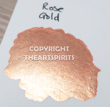 Load image into Gallery viewer, Rose Gold FULL PAN - Handmade Watercolor Paints (metallic)