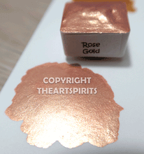 Load image into Gallery viewer, Rose Gold - Handmade Watercolor Paints (metallic)