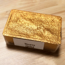 Load image into Gallery viewer, Rusty Gold FULL PAN - Handmade Watercolor Paints (metallic)