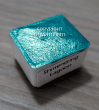 Load image into Gallery viewer, Shimmering Lagoon - Handmade Watercolor Paints (metallic)