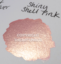 Load image into Gallery viewer, Shiny Shell Pink - Handmade Watercolor Paints (sparkly metallic)