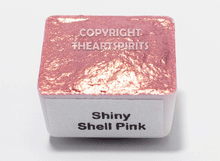 Load image into Gallery viewer, Shiny Shell Pink - Handmade Watercolor Paints (sparkly metallic)
