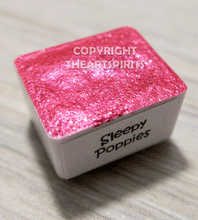 Load image into Gallery viewer, Sleepy Poppies - Handmade Watercolor Paints (sparkly metallic)