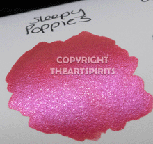 Load image into Gallery viewer, Sleepy Poppies - Handmade Watercolor Paints (sparkly metallic)