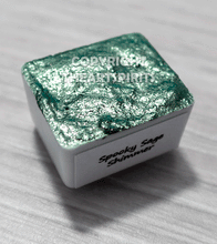 Load image into Gallery viewer, Spooky Sage - Handmade Watercolor Paints (glitter)