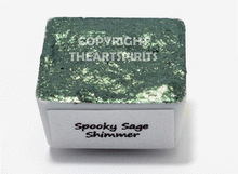 Load image into Gallery viewer, Spooky Sage - Handmade Watercolor Paints (glitter)