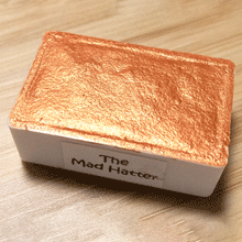 Load image into Gallery viewer, The Mad Hatter FULL PAN - Handmade Watercolor Paints (sparkly metallic)