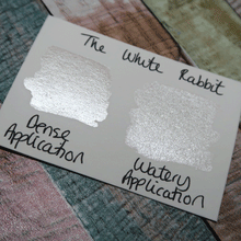 Load image into Gallery viewer, The White Rabbit FULL PAN - Handmade Watercolor Paints (sparkly metallic)