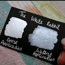 Load image into Gallery viewer, The White Rabbit FULL PAN - Handmade Watercolor Paints (sparkly metallic)