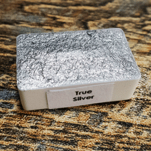 Load image into Gallery viewer, True Silver FULL PAN - Handmade Watercolor Paints (metallic)