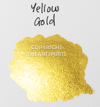 Load image into Gallery viewer, Yellow Gold Half Pan - Handmade Watercolor Paints (metallic)