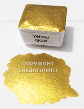 Load image into Gallery viewer, Yellow Gold - Handmade Watercolor Paints (metallic)