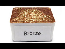 Load and play video in Gallery viewer, Bronze FULL PAN - Handmade Watercolor Paints (metallic)