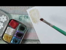 Load and play video in Gallery viewer, Glitter Gold - Handmade Watercolor Paints (glitter)