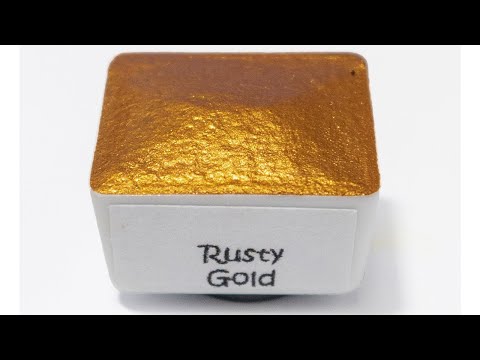 Rusty Gold FULL PAN - Handmade Watercolor Paints (metallic)